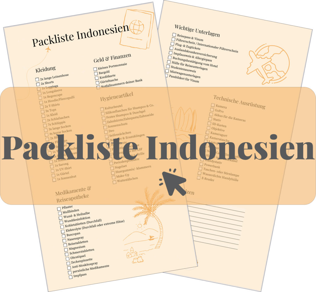 Packliste Indonesien zum herunterladen