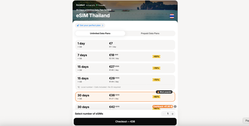 yesim, e-sim für Thailand, Reisevorbereitung Thailand