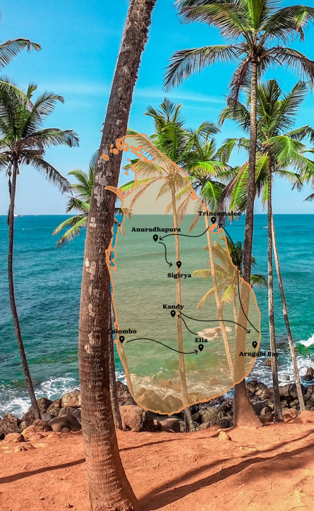 sri lanka reiseroute