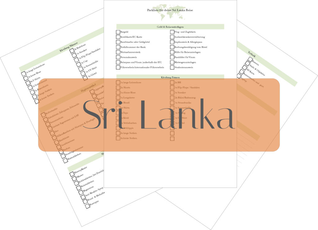 packliste sri lanka zum herunterladen
