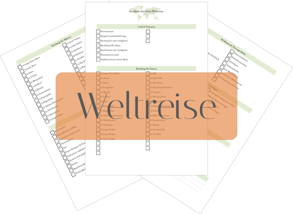 packliste weltreise zum herunterladen