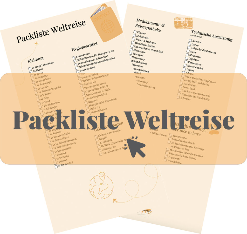 Packliste Weltreise zum herunterladen