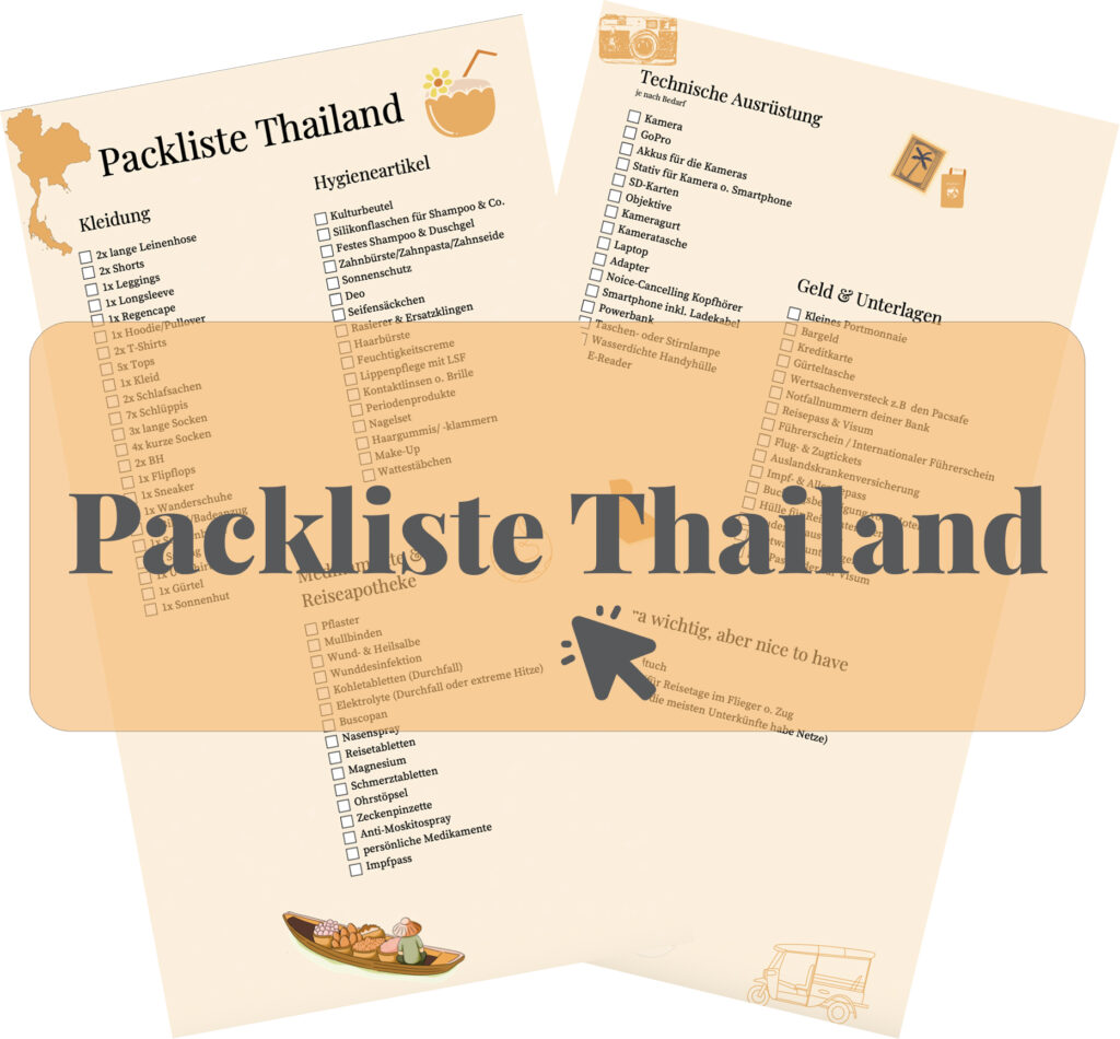 Packliste Thailand zum Herunterladen