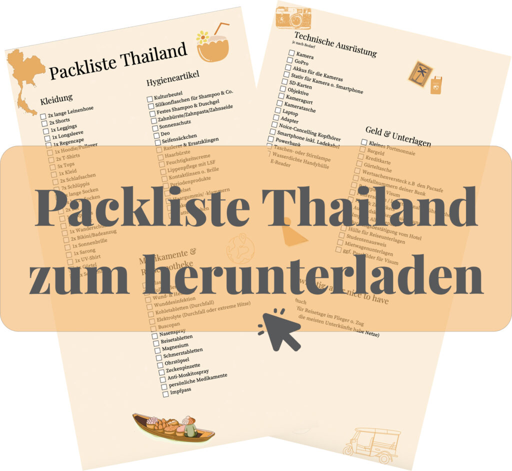 Packliste Thailand zum Herunterladen